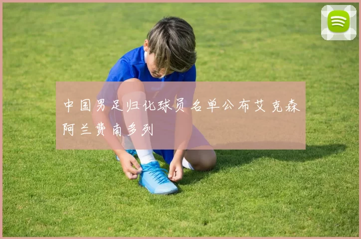 中国男足归化球员名单公布艾克森阿兰费南多列